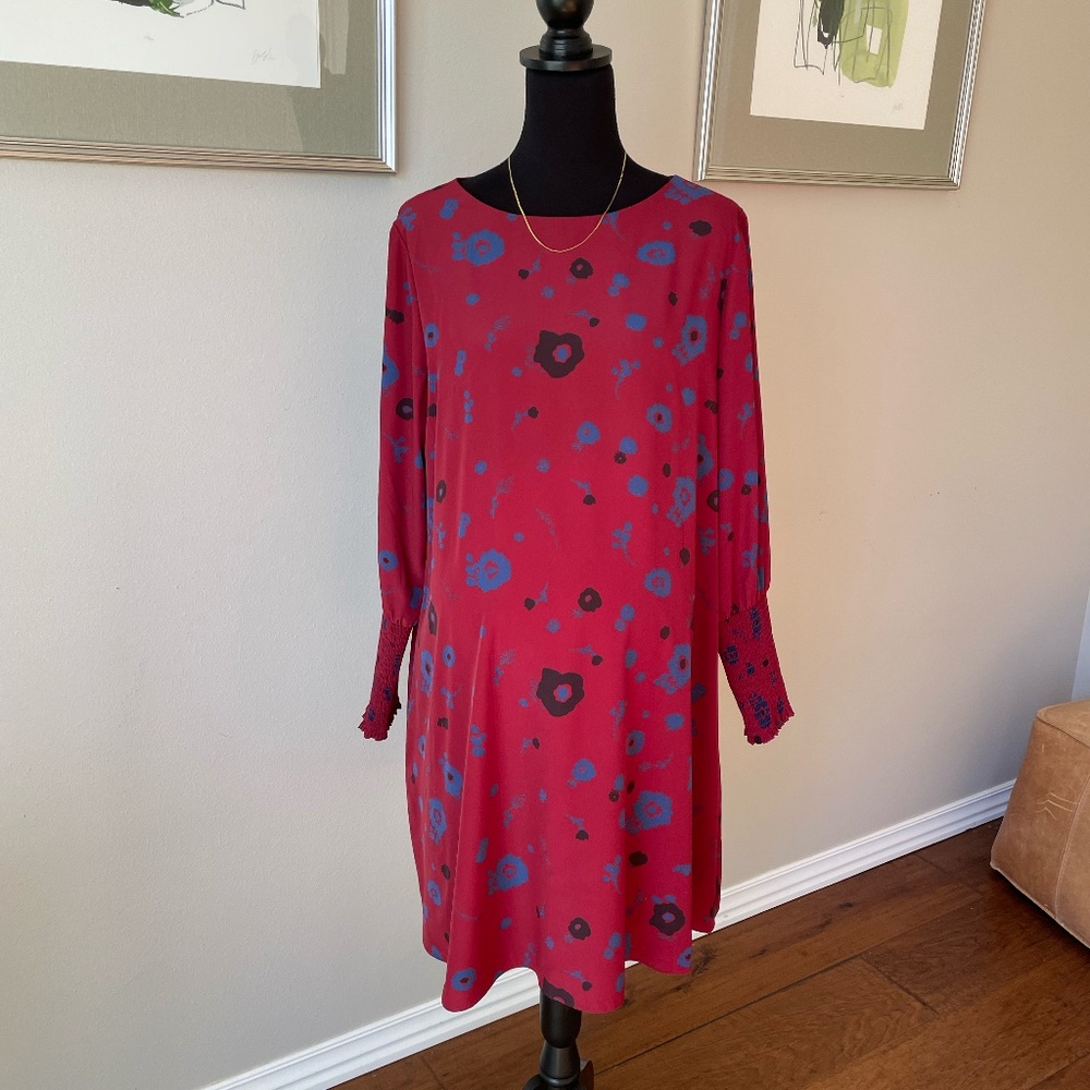 Hatch maternity dress in deep rose color, size M (maternity)
